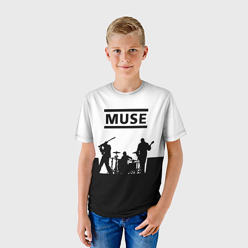 Детская футболка Muse B&W / 3D-принт – фото 3