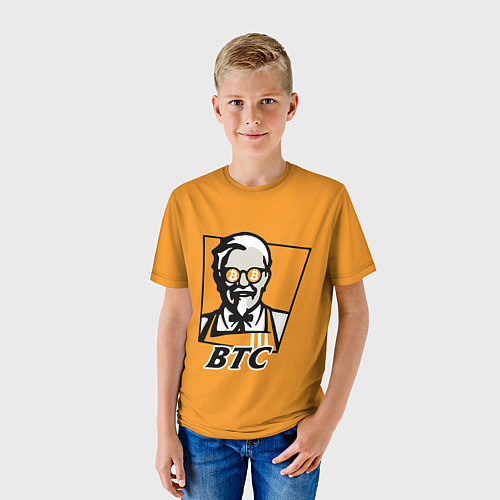 Детская футболка BTC vs KFC / 3D-принт – фото 3