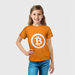 Футболка детская Bitcoin, цвет: 3D-принт — фото 2