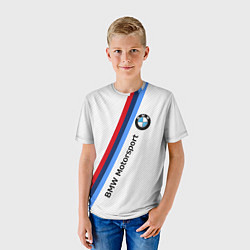Футболка детская BMW Motorsport: White Carbon, цвет: 3D-принт — фото 2