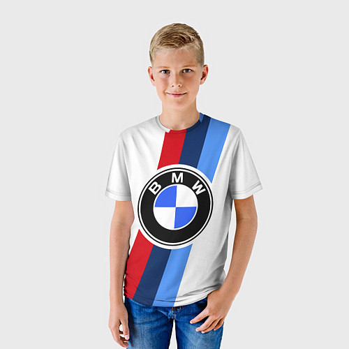 Детская футболка BMW M: White Sport / 3D-принт – фото 3