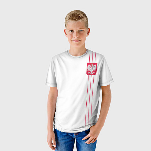 Детская футболка Сборная Польши / 3D-принт – фото 3