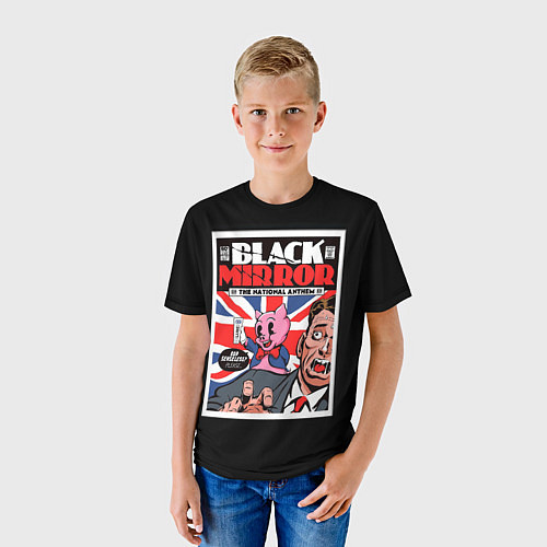 Детская футболка Black Mirror: Pig Poster / 3D-принт – фото 3