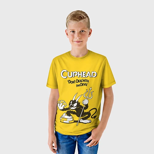 Детская футболка Cuphead: Black Devil / 3D-принт – фото 3