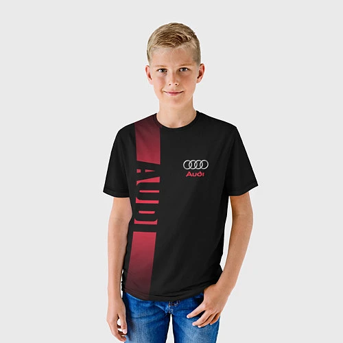 Детская футболка Audi: Black Sport / 3D-принт – фото 3