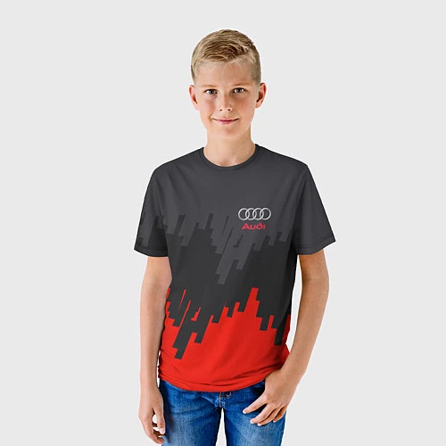 Детская футболка Audi: Tricolor / 3D-принт – фото 3