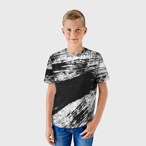 Детская футболка Белый и черный / 3D-принт – фото 3