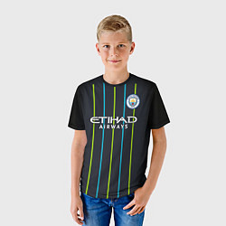 Футболка детская FC Manchester City: Away 18/19, цвет: 3D-принт — фото 2