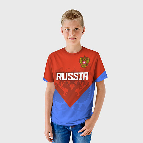 Детская футболка Russia Red & Blue / 3D-принт – фото 3