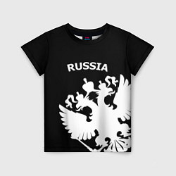 Футболка детская Russia: Black Edition, цвет: 3D-принт