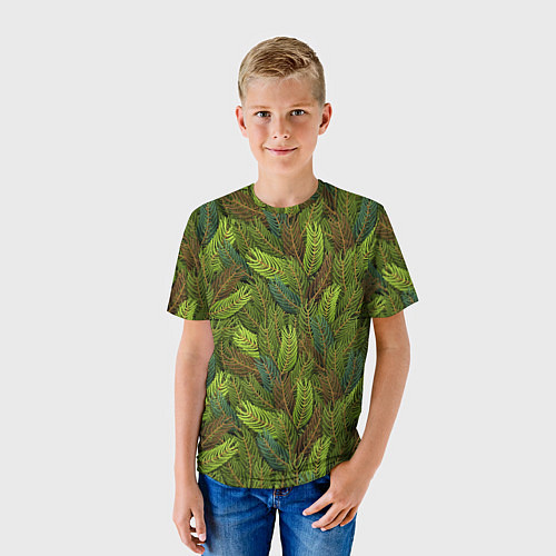 Детская футболка Ветви ели / 3D-принт – фото 3
