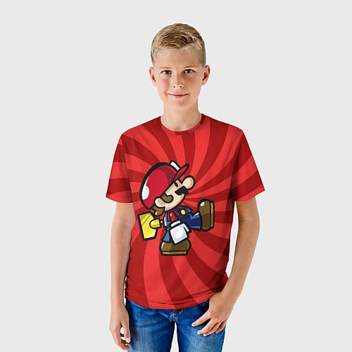 Детская футболка Super Mario: Red Illusion / 3D-принт – фото 3