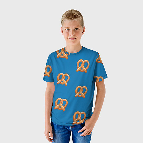 Детская футболка Любитель крендельков / 3D-принт – фото 3