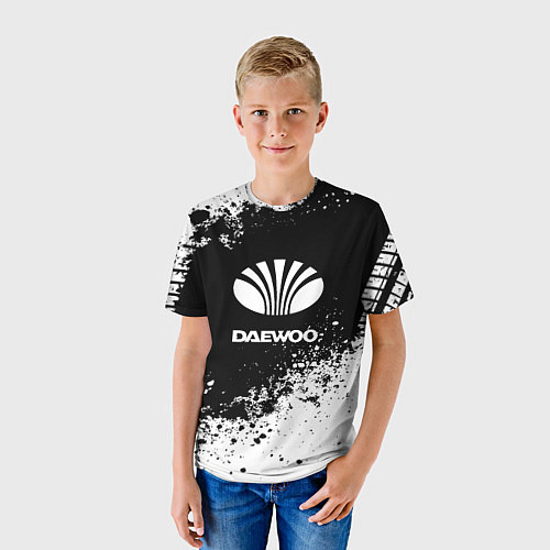 Детская футболка Daewoo: Black Spray / 3D-принт – фото 3