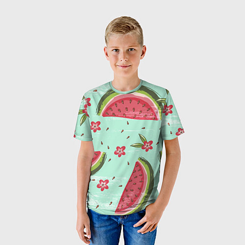 Детская футболка Арбузный вкус / 3D-принт – фото 3