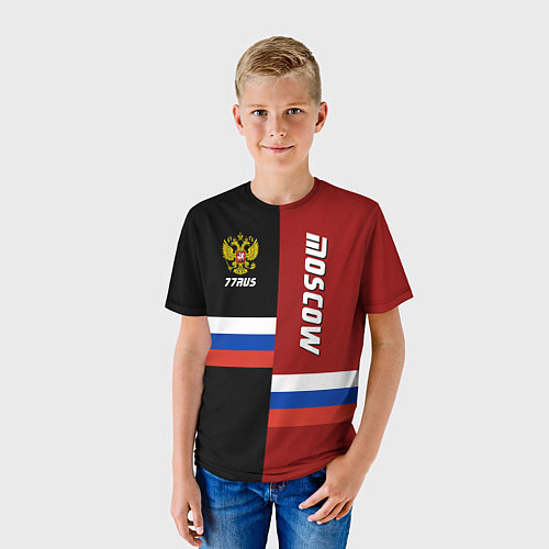 Детская футболка Moscow, Russia / 3D-принт – фото 3
