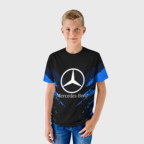 Детская футболка Mercedes-Benz: Blue Anger / 3D-принт – фото 3