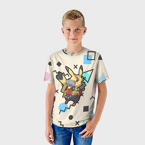 Детская футболка Pikachu Geometry / 3D-принт – фото 3