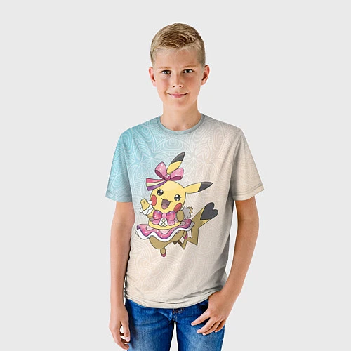 Детская футболка Пикачу-девочка / 3D-принт – фото 3