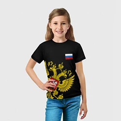 Футболка детская Флаг и Герб России, цвет: 3D-принт — фото 2