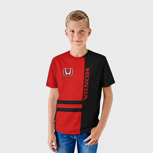 Детская футболка Honda: Red Style / 3D-принт – фото 3