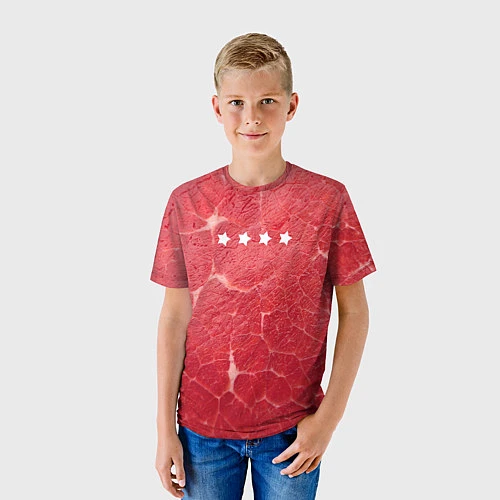 Детская футболка Мясо 100% / 3D-принт – фото 3