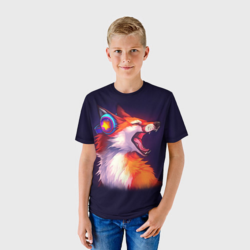 Детская футболка Disco Fox / 3D-принт – фото 3