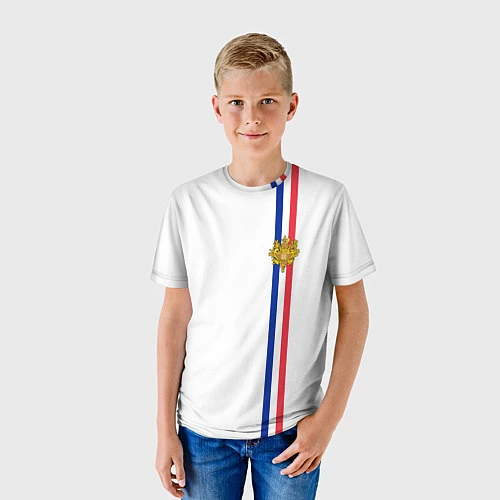 Детская футболка Франция: лента с гербом / 3D-принт – фото 3