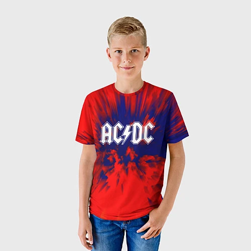 Детская футболка AC/DC: Red & Blue / 3D-принт – фото 3