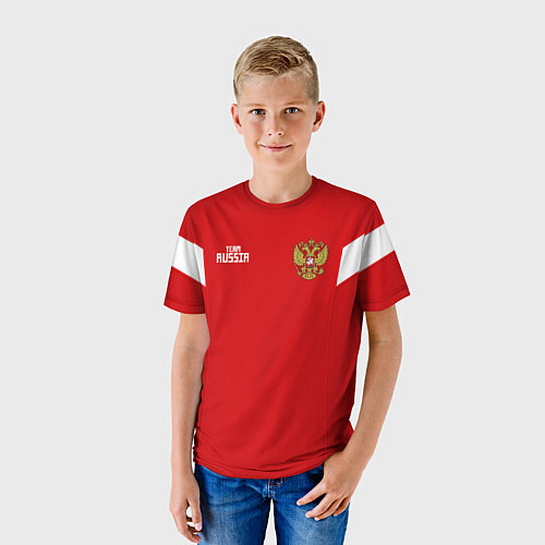 Детская футболка Россия: Акинфеев ЧМ-2018 / 3D-принт – фото 3