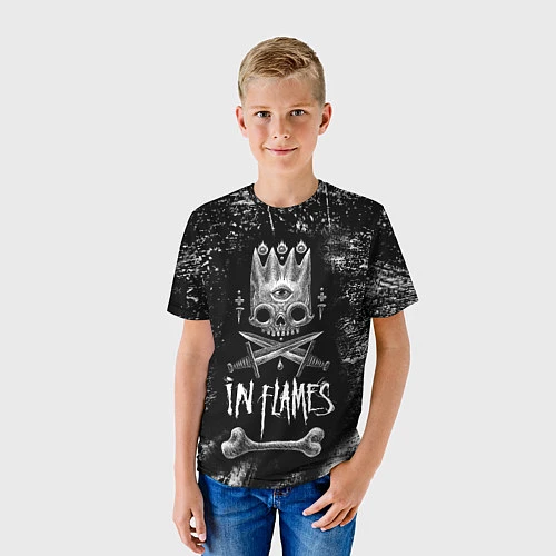 Детская футболка In Flames: Skeleton King / 3D-принт – фото 3