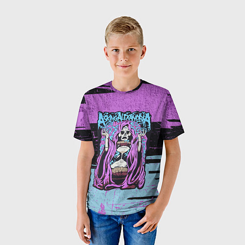 Детская футболка Asking Alexandria: Purple Death / 3D-принт – фото 3