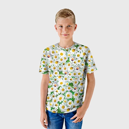 Детская футболка Полевые ромашки / 3D-принт – фото 3
