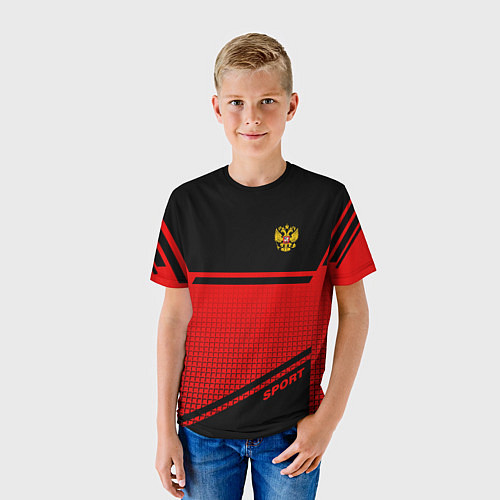 Детская футболка Russia: Red Sport / 3D-принт – фото 3