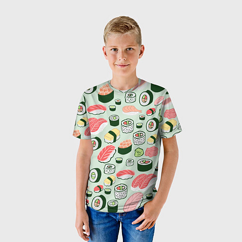 Детская футболка Любитель суши / 3D-принт – фото 3