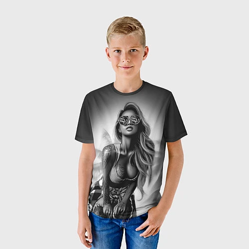 Детская футболка Trap Girl / 3D-принт – фото 3