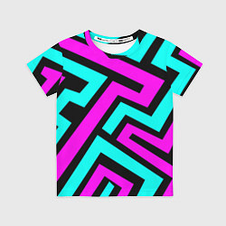 Футболка детская Maze: Violet & Turquoise, цвет: 3D-принт