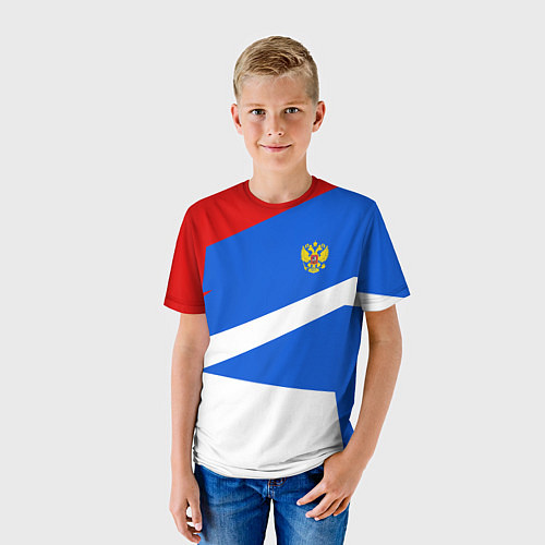 Детская футболка Russia: Light Sport / 3D-принт – фото 3