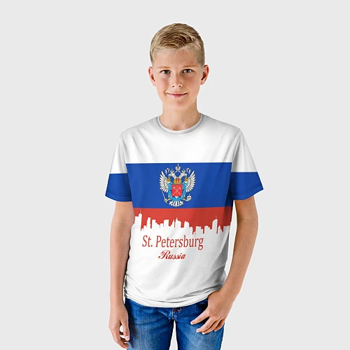 Детская футболка St. Petersburg: Russia / 3D-принт – фото 3