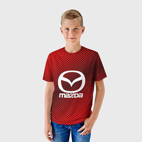 Детская футболка Mazda: Red Carbon / 3D-принт – фото 3