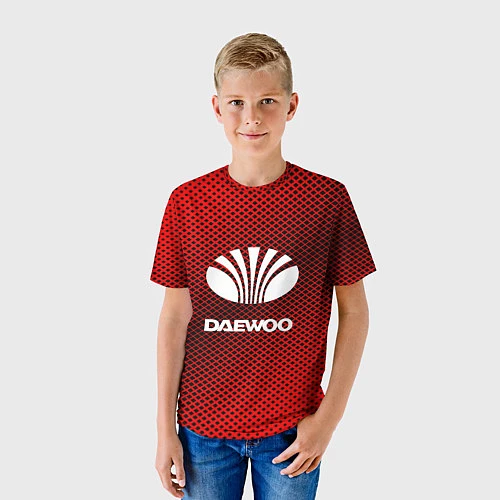 Детская футболка Daewoo: Red Carbon / 3D-принт – фото 3