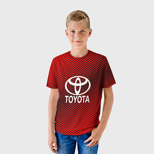 Детская футболка Toyota: Red Carbon / 3D-принт – фото 3