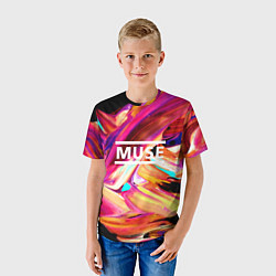 Футболка детская MUSE: Neon Colours, цвет: 3D-принт — фото 2