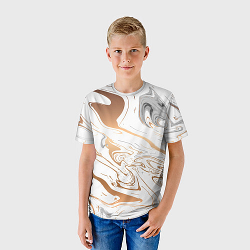 Детская футболка Золотой акрил / 3D-принт – фото 3