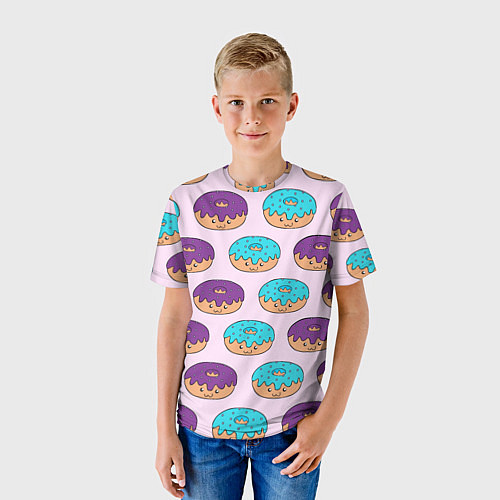 Детская футболка Любитель пончиков / 3D-принт – фото 3