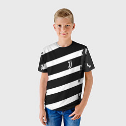 Футболка детская Juve: B&W Lines, цвет: 3D-принт — фото 2