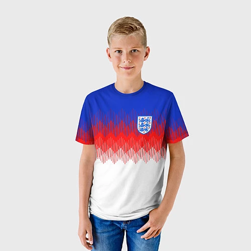 Детская футболка Сборная Англии: Тренировочная ЧМ-2018 / 3D-принт – фото 3