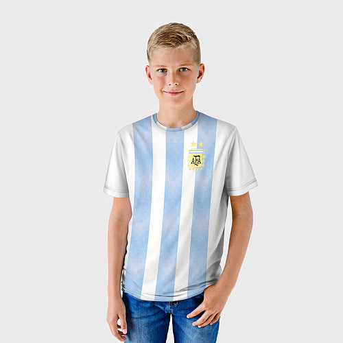 Детская футболка Сборная Аргентины / 3D-принт – фото 3