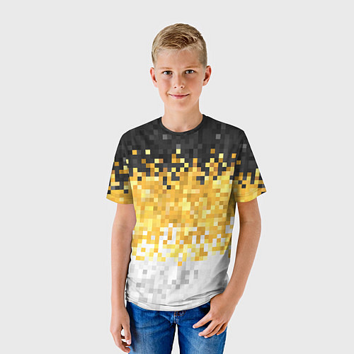 Детская футболка Имперский флаг пикселами / 3D-принт – фото 3