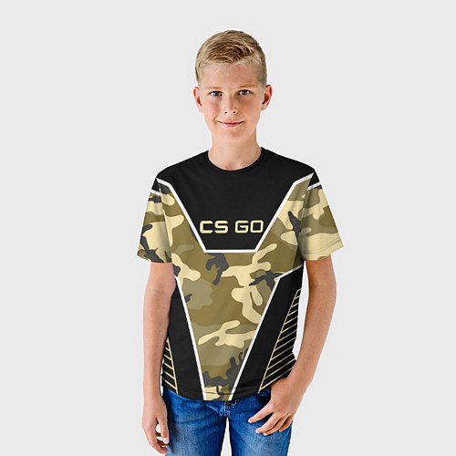 Детская футболка CS:GO Khaki Camo / 3D-принт – фото 3